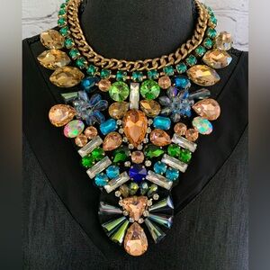 Fantastic Crystal Bib Collar Statement Necklace